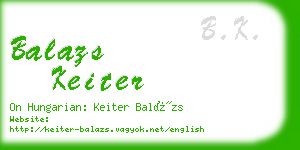 balazs keiter business card